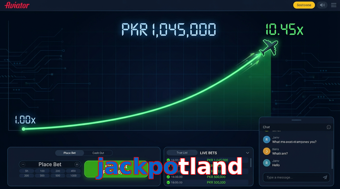 Main screen of Jackpotland aviator page for PK players