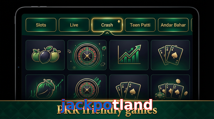 Game list for Jackpotland games section