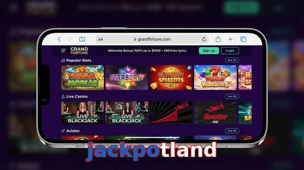 Main screen of Jackpotland ios page for PK players